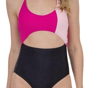 Cyn & Luca Colorblock Cut Out One Piece Swimsuit 3X